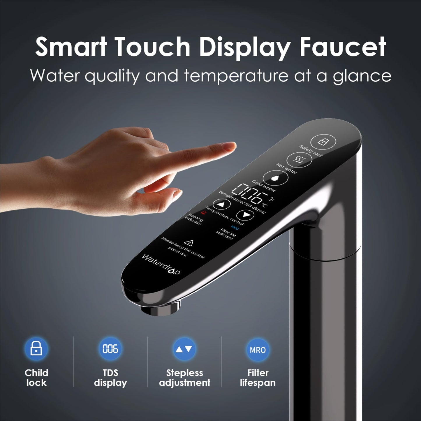 Distributeur d'eau chaude instantanée avec osmose inverse – Waterdrop K6