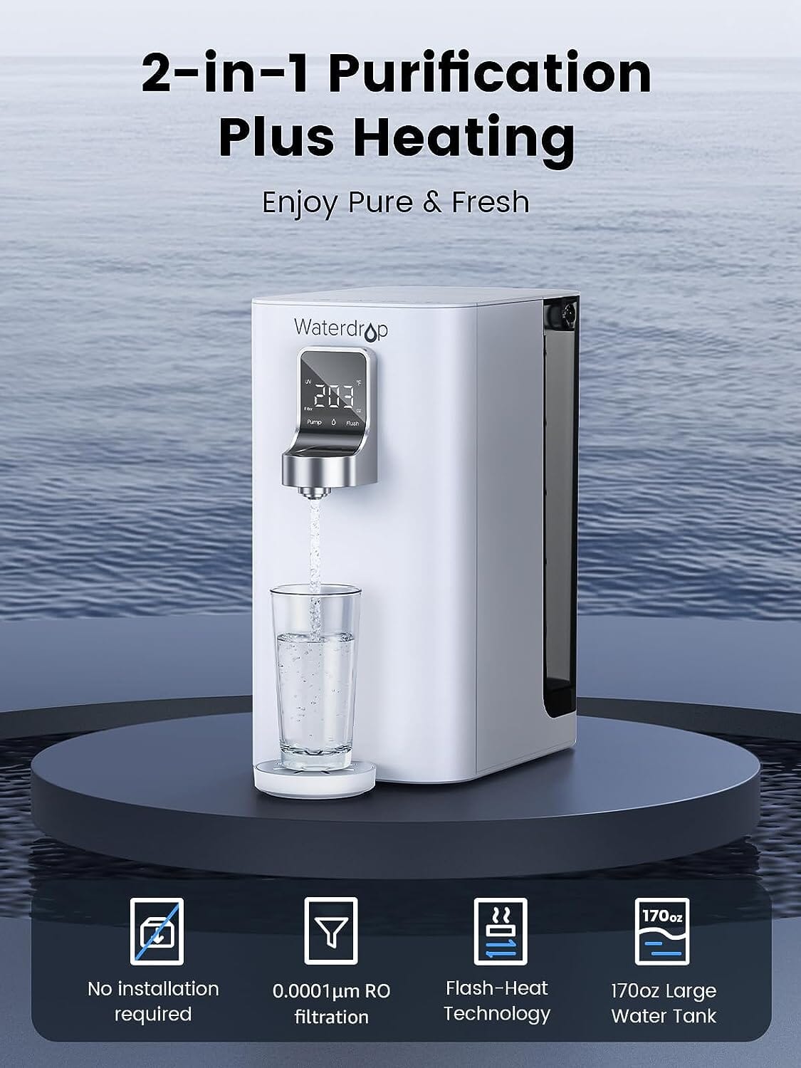 Système d'Osmose Inverse Instantané avec Eau Chaude – Waterdrop K19