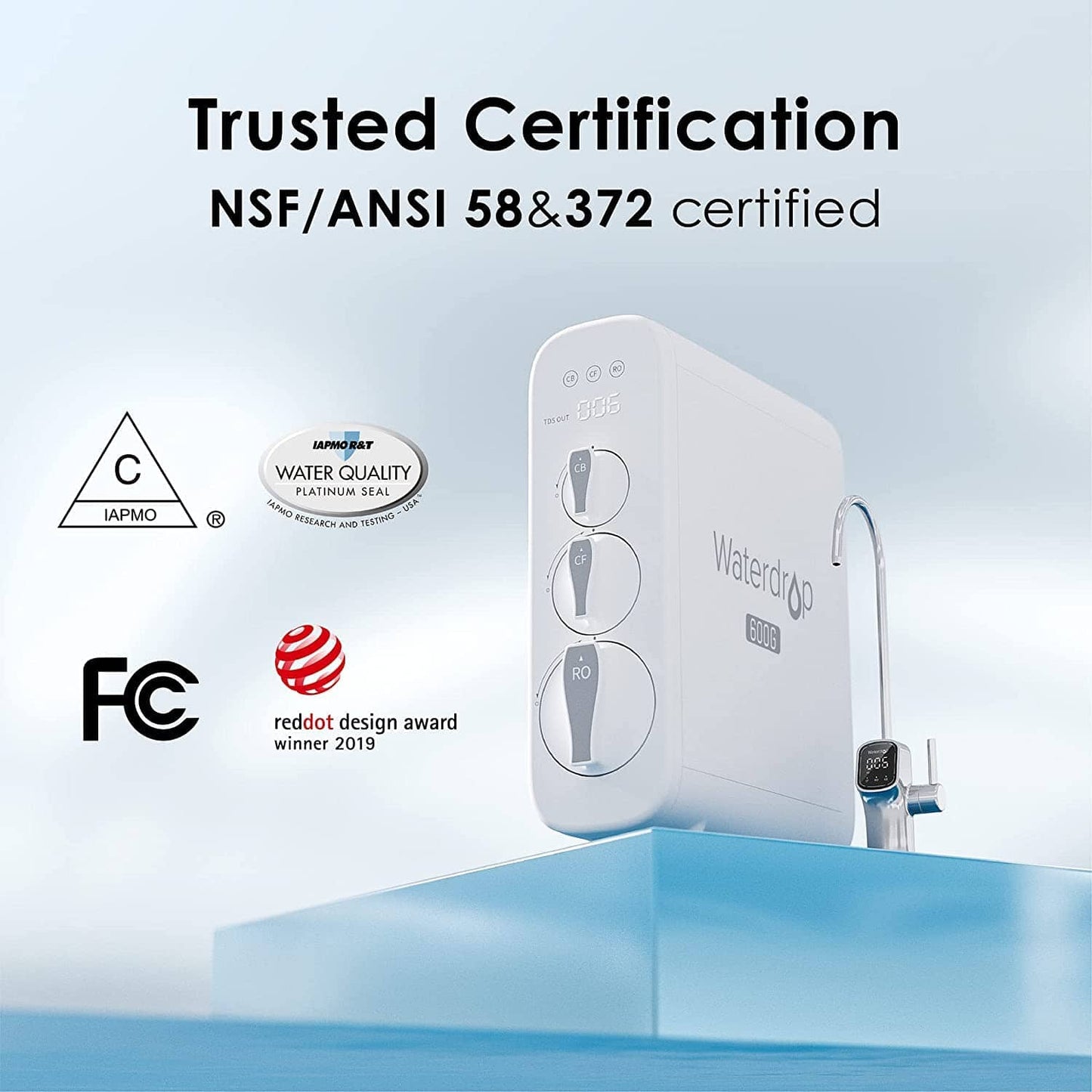 Waterdrop G3P600 - Système de filtration par osmose inverse sans réservoir