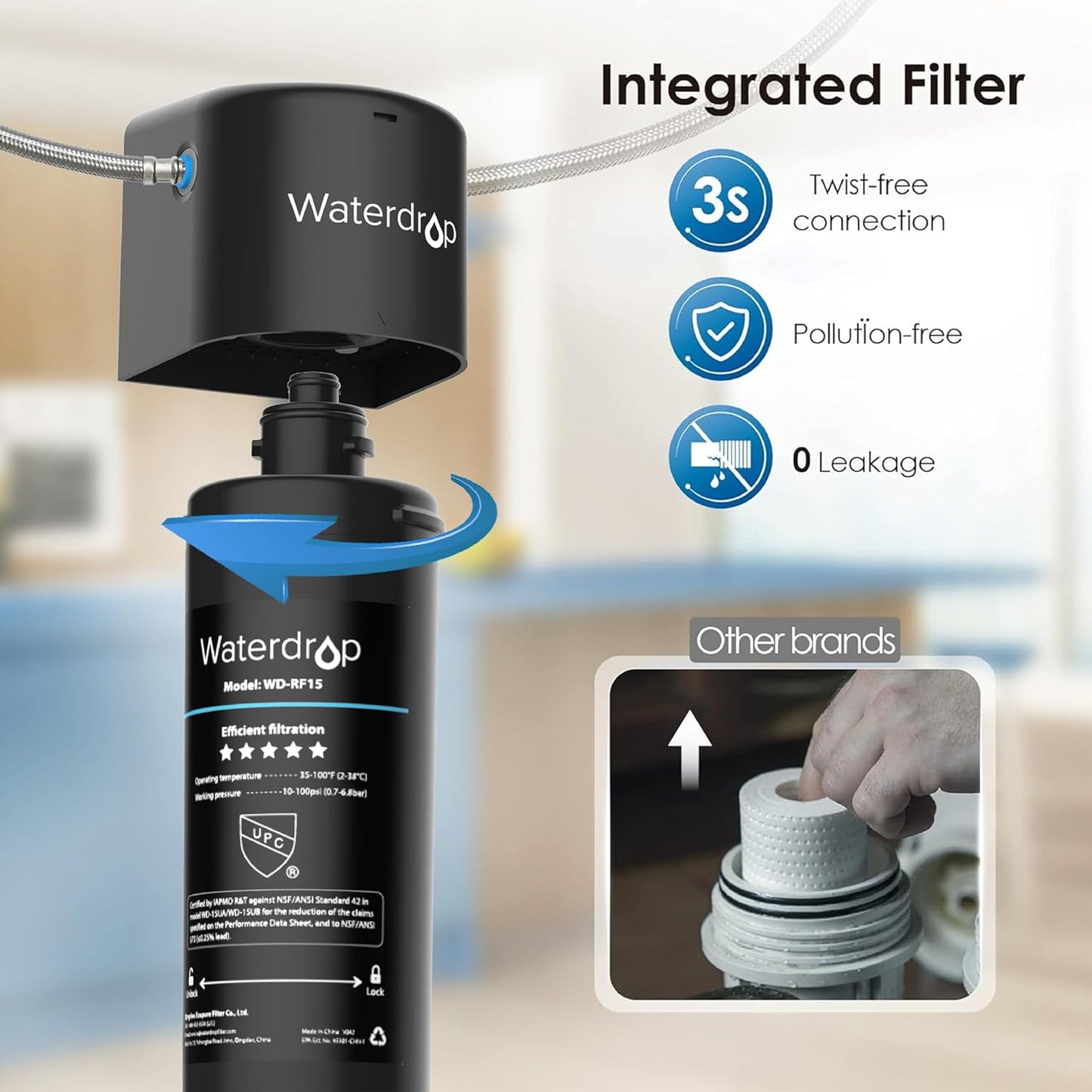 Système de Filtration d’Eau Sous Évier avec Robinet Dédié – Modèles WD-10UB-UF / WD-15UB-UF / WD-17UB-UF